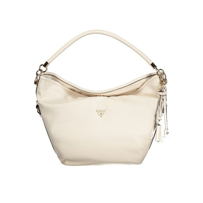 Handbag by Guess Jeans for women in polyurethane white features an refined silhouette, showcasing a secure , ample , and versatile for a sophisticated refined aesthetic.