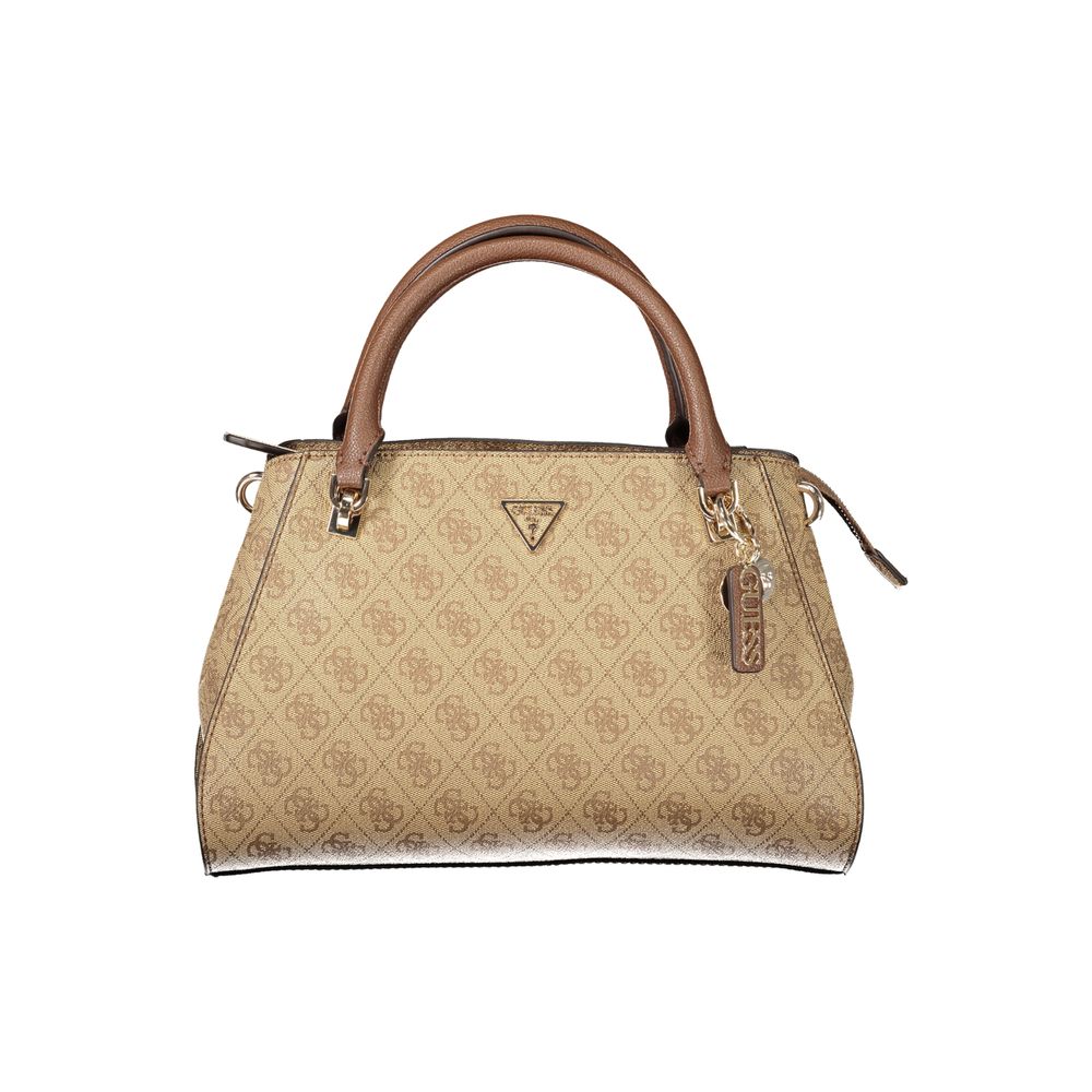 Shoulder Handbag by Guess Jeans for women in polyurethane beige features a ornamental silhouette, showcasing a secure , ample , and ornamental shoulder-strap for a sophisticated look.