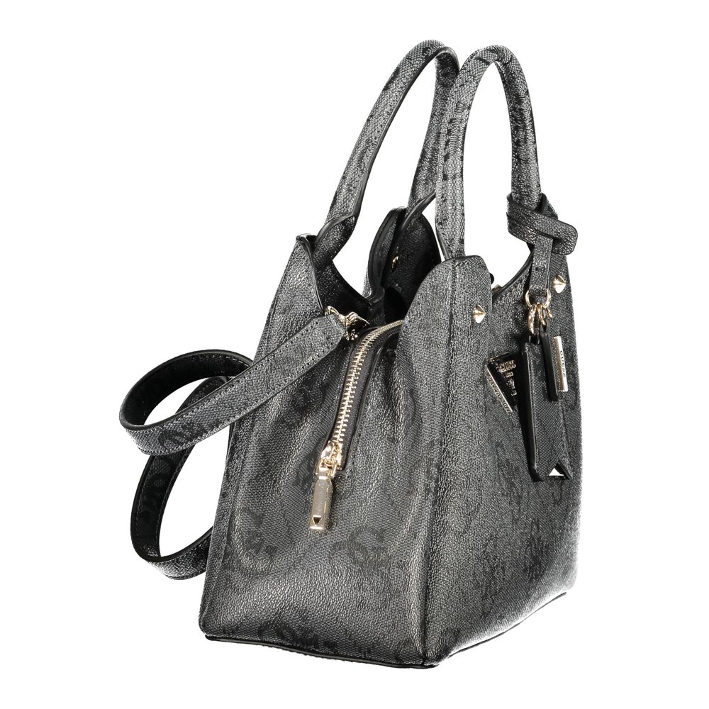 Handbag by Guess Jeans for women in polyurethane leather black presents a ornamental silhouette, showcasing a secure , ample , and versatile for a ornamental finish.