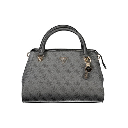 This Handbag by Guess Jeans for women in polyurethane leather and black presents a sculptural silhouette featuring a secure , ample , and versatile for a sculptural finish.