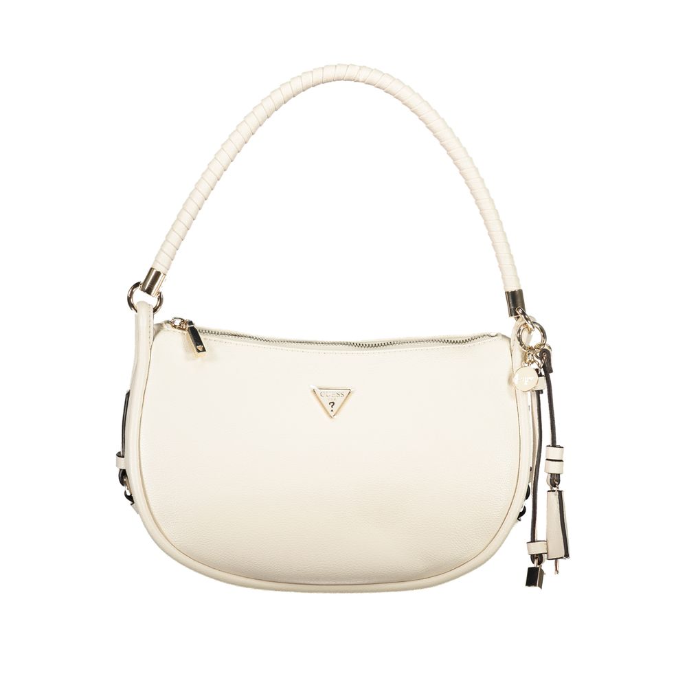 Handbag by Guess Jeans for women in polyurethane white features an refined silhouette, showcasing a secure , ample , and versatile for a sophisticated refined aesthetic.