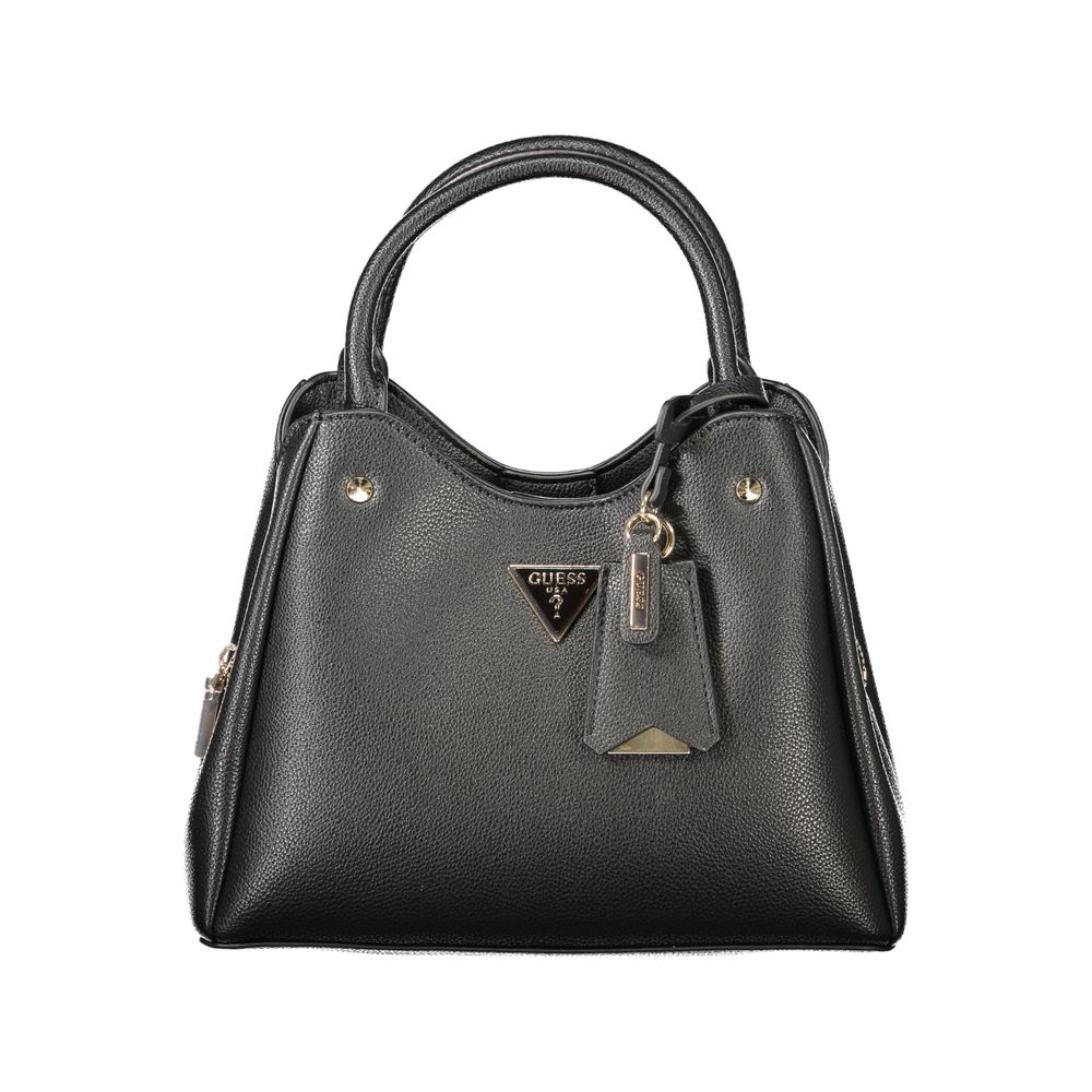 Handbag by Guess Jeans for women in polyurethane black features an refined silhouette, showcasing a secure , ample , and versatile for a sophisticated refined aesthetic.