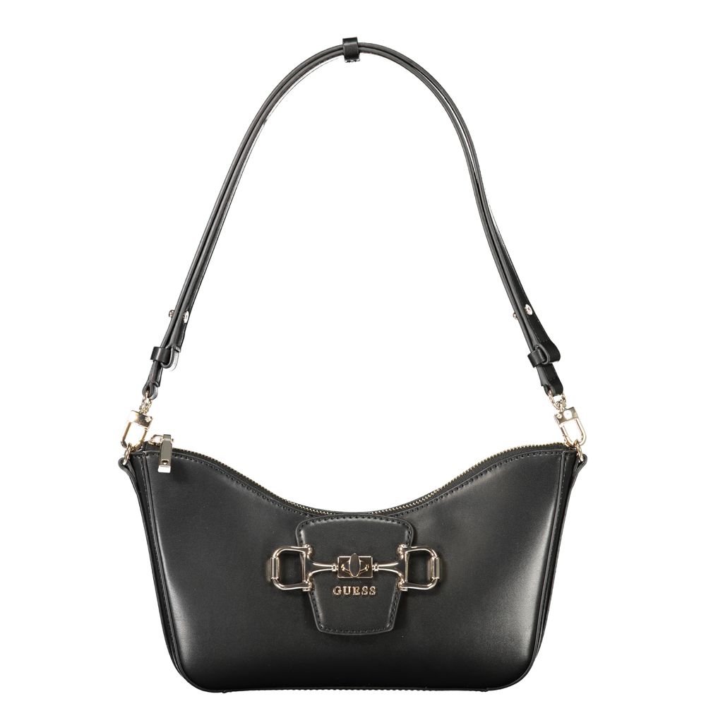 Handbag by Guess Jeans for women in polyurethane black features a ornamental silhouette, showcasing a secure , ample , and ornamental for a sophisticated look.