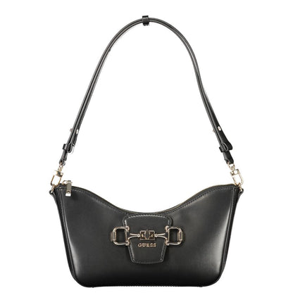 Handbag by Guess Jeans for women in polyurethane black features a ornamental silhouette, showcasing a secure , ample , and ornamental for a sophisticated look.