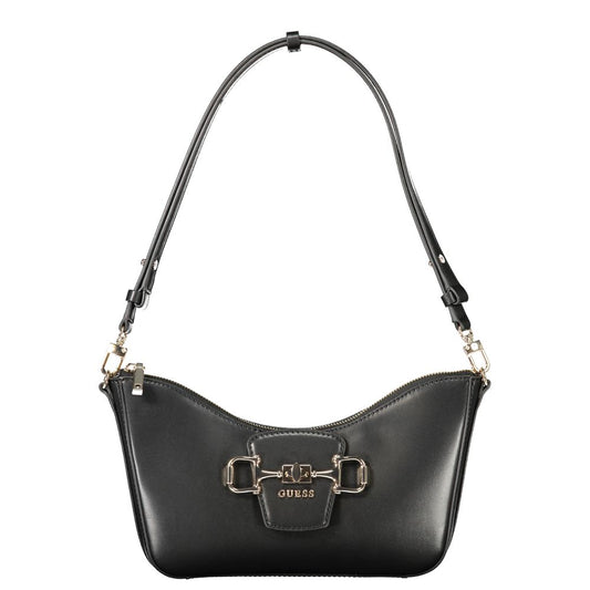 Handbag by Guess Jeans for women in polyurethane black features a ornamental silhouette, showcasing a secure , ample , and ornamental for a sophisticated look.