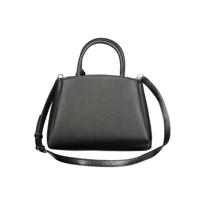 Evening Handbag by Guess Jeans for women in polyurethane faux leather black features a refined silhouette, showcasing a secure , organized , and versatile for a refined finish.