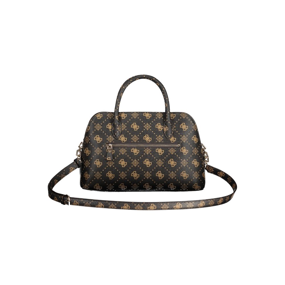 Handbag by Guess Jeans for women in polyurethane brown features a exquisite silhouette, showcasing a secure snap & zipper and exquisite external-pockets, internal-pockets & cardholder with versatile shoulder-strap, handle & adjustable-strap for a exquisite finish.