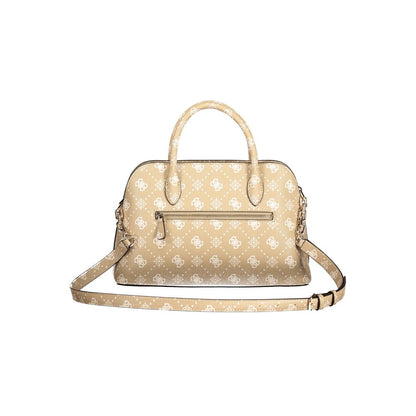 Handbag by Guess Jeans for women in polyurethane beige, black, signature-print & print features a exquisite silhouette, showcasing a secure snap & zipper and exquisite external-pockets, internal-pockets & cardholder with versatile shoulder-strap, handle & adjustable-strap for a exquisite finish.