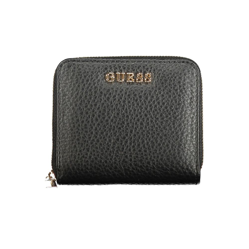 Wallet by Guess Jeans for women in polyurethane black showcases a refined silhouette, artfully capturing the essence of the refined Danya Polyurethane Wallet design with functional .