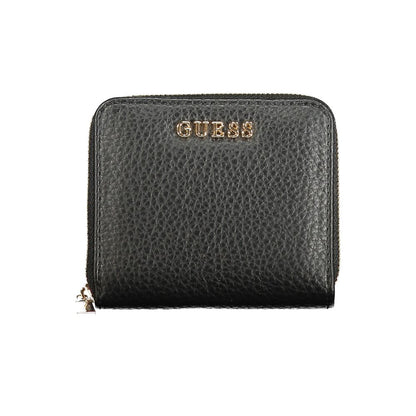Wallet by Guess Jeans for women in polyurethane black showcases a refined silhouette, artfully capturing the essence of the refined Danya Polyurethane Wallet design with functional .