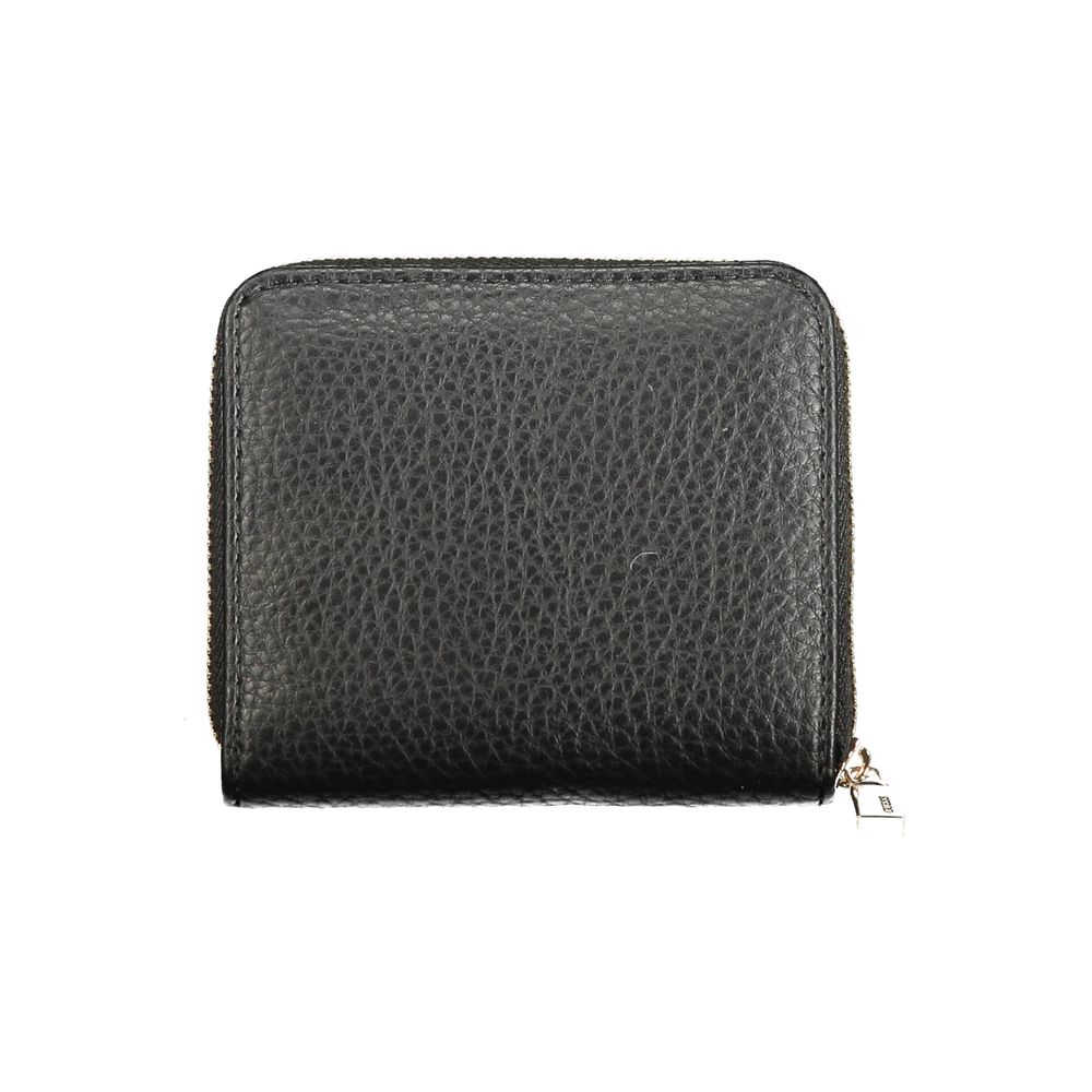 Wallet by Guess Jeans for women in polyurethane black showcases a discerning silhouette, artfully capturing the essence of Danya Polyurethane Wallet with its functional .