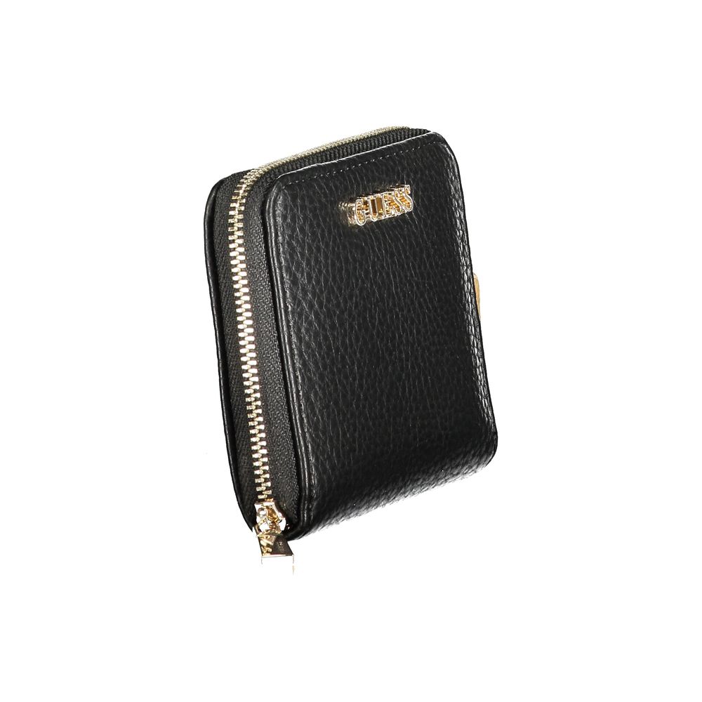Wallet by Guess Jeans for women in polyurethane black showcases a refined silhouette, artfully capturing the essence of the refined Danya Polyurethane Wallet design with functional .