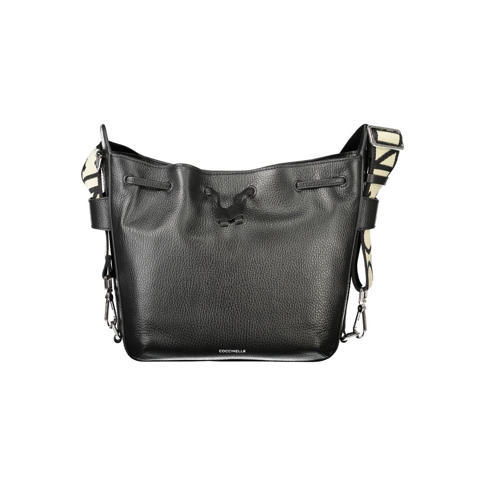Drawstring Handbag by Coccinelle for women in leather black features a exquisite silhouette, showcasing a secure drawstring and exquisite internal-pockets with versatile shoulder-strap & adjustable-strap for a exquisite finish.