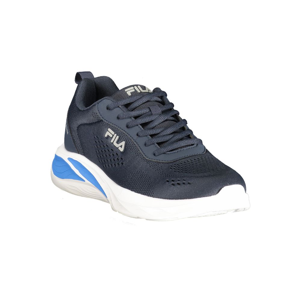 Athletic Sneakers by Fila for men in polyester blue & print showcases an impeccable silhouette, defined by an impeccable athletic style design that perfectly captures the essence of the Men's Athletic Polyester Sneakers.