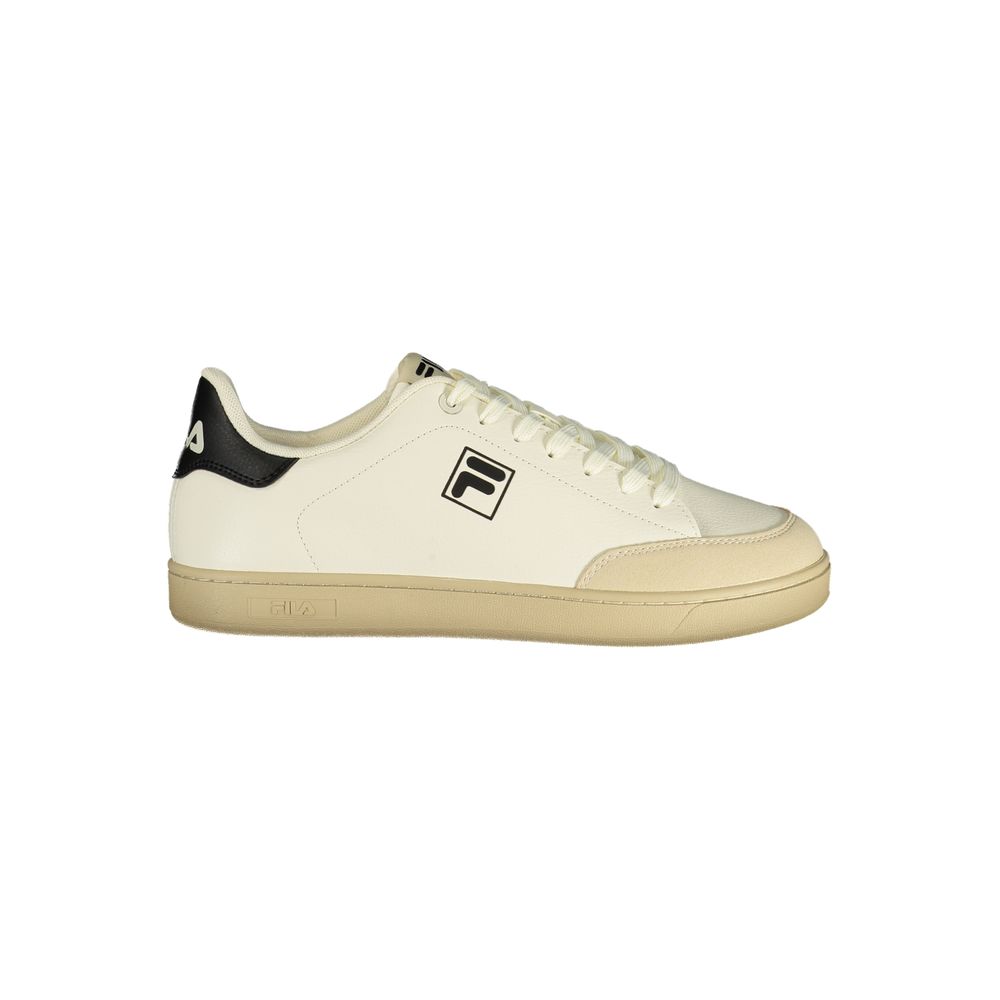 Sneakers by Fila for men in polyester black, white & print features an sumptuous silhouette, showcasing the premium Men's Low-Top Polyester Sneakers in a sumptuous low-top style that offers a sumptuous finish for refined style.