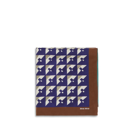 Scarf by Miu Miu for women in silk multicolor, patterned & print features a snug silhouette, perfectly showcasing the elegant drape and premium finish of the Silk Scarf.
