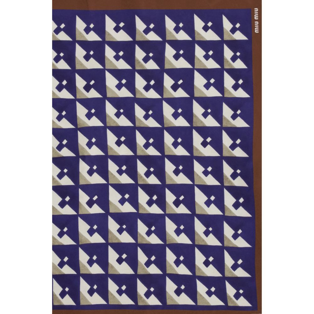 Scarf by Miu Miu for women in silk multicolor, patterned & print showcases a warm silhouette from the Silk Scarf collection, offering a warm drape that exudes sophisticated luxury.