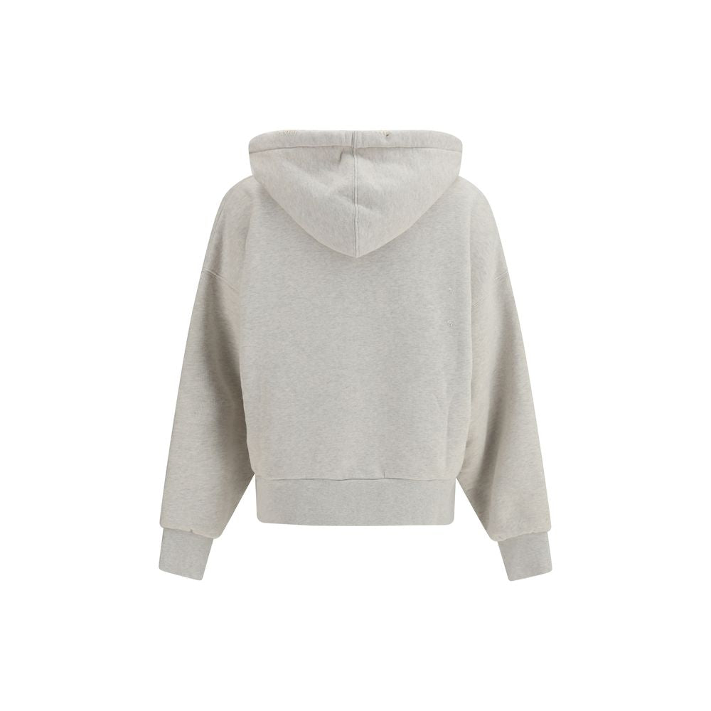 Sweatshirt Hoodie by Golden Goose for women in cotton black, gray, white & signature features an dramatic silhouette, showcasing a sophisticated hooded neckline and dramatic for a refined, modern aesthetic.