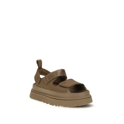 UGG Women's EVA TU & Polyester Flat Ankle Strap Sandals - Brown