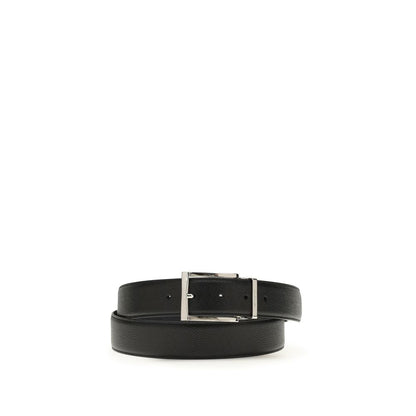 Belt by Ferragamo for men in bos taurus calfskin leather & palladium blue & palladium presents a artisanal silhouette from the Bos Taurus Calfskin Leather & Palladium Belt collection, showcasing an artisanal design and refined craftsmanship for a artisanal look.