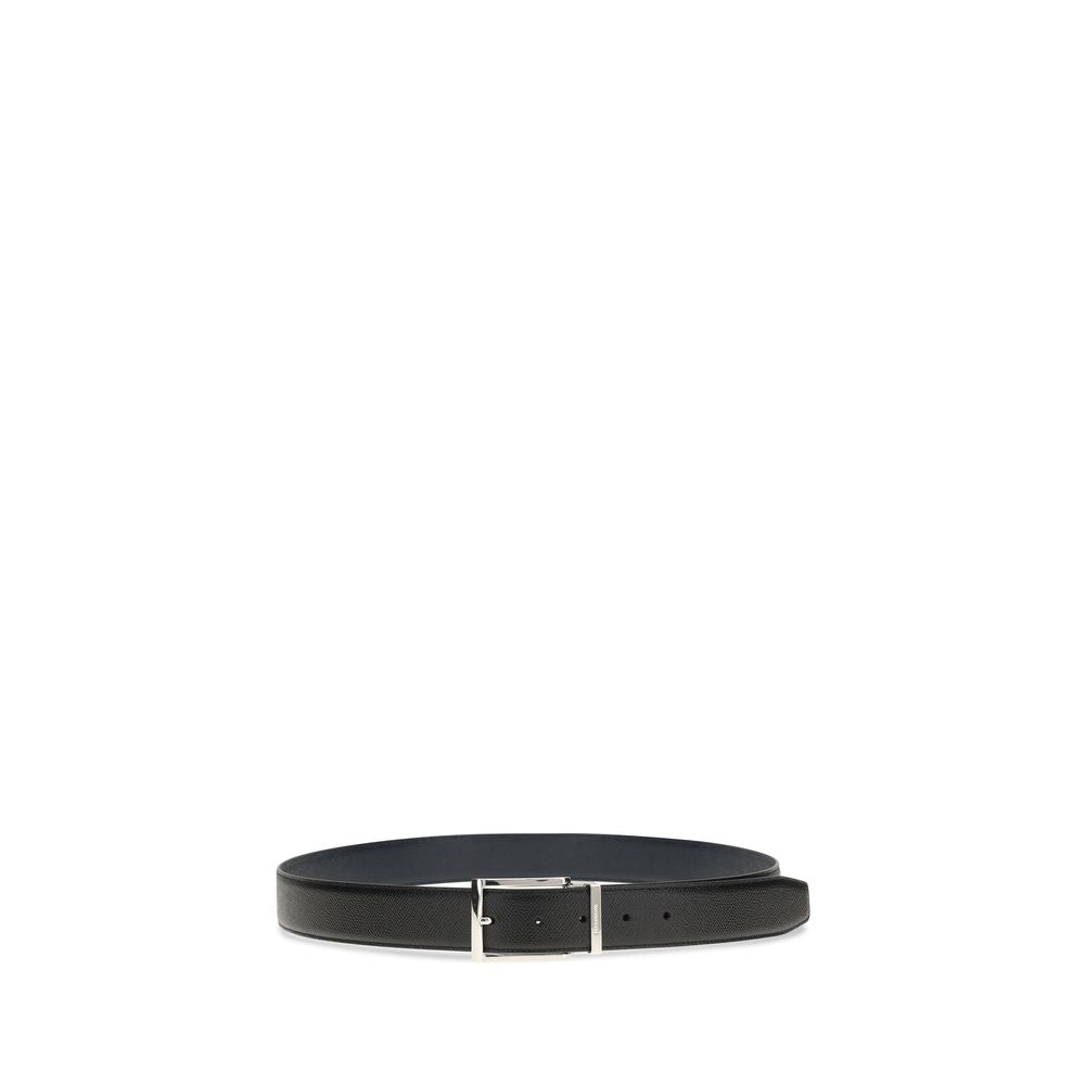 Belt by Ferragamo for men in bos taurus calfskin leather & palladium blue & palladium features a versatile silhouette, artfully showcasing the versatile design of the Bos Taurus Calfskin Leather & Palladium Belt for a sophisticated, premium finish.