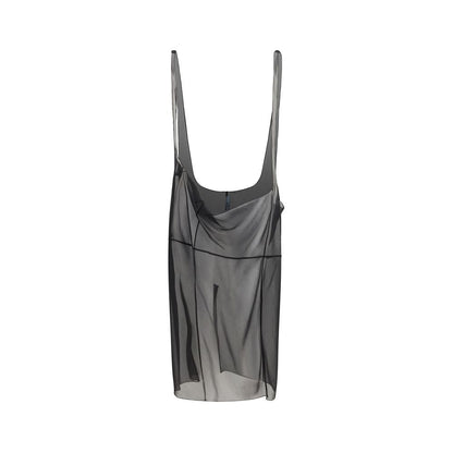 Skirt by Prada for women in polyester black features an tailored silhouette, artfully capturing the essence of Women's Polyester Midi Skirt in a sophisticated midi.