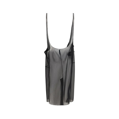 Skirt by Prada for women in polyester black features a contoured silhouette from the Women's Polyester Midi Skirt collection, characterized by its contoured midi for a contoured finish.
