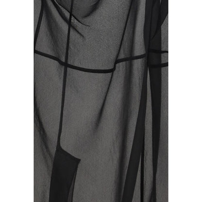 Skirt by Prada for women in polyester black showcases a dramatic silhouette, artfully capturing the essence of the Women's Polyester Midi Skirt in a dramatic midi cut for a refined look.