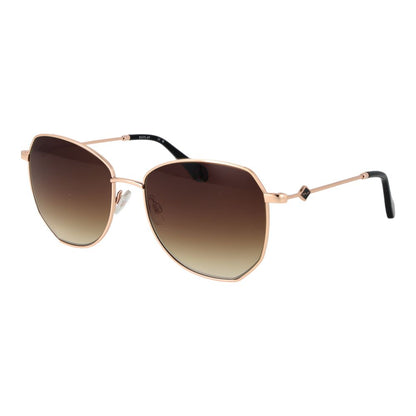 Sunglasses by Replay for women in metal rose-gold showcases a ethereal silhouette, featuring rose-gold coloured frame butterfly full-rim frame design with gradient category-3-dark-tint lens for a ethereal finish.