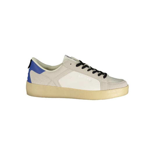 Sneakers by Gas for men in polyester & polyurethane white presents a sumptuous silhouette, artfully capturing the essence of the Men's Low-Top Polyester & Polyurethane Sneakers with its sumptuous low-top style design.