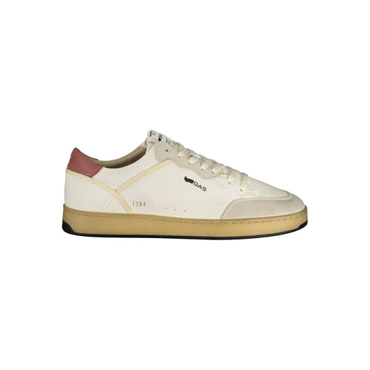 Gas Crisp Men's Low-Top Polyester & Polyurethane Sneakers - White