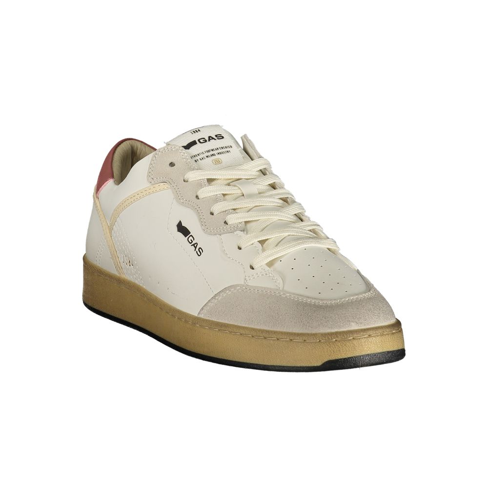 Gas Crisp Men's Low-Top Polyester & Polyurethane Sneakers - White