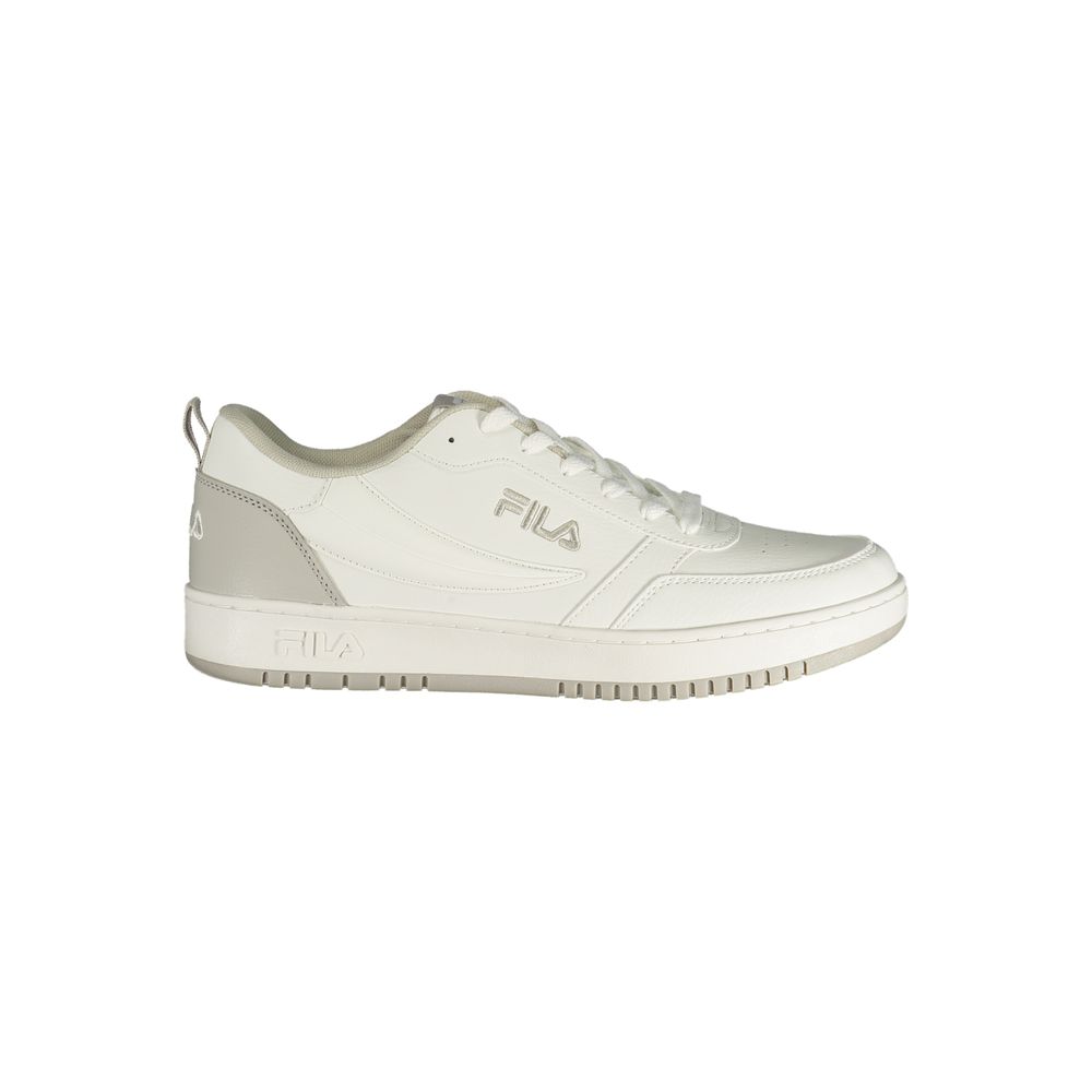 Sneakers by Fila for men in polyester & polyurethane white features an sumptuous design from the Crisp Men's Low-Top Polyester & Polyurethane Sneakers collection, highlighting a sumptuous low-top style for a premium, high-fashion look.