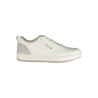 Sneakers by Fila for men in polyester & polyurethane white features an sumptuous design from the Crisp Men's Low-Top Polyester & Polyurethane Sneakers collection, highlighting a sumptuous low-top style for a premium, high-fashion look.