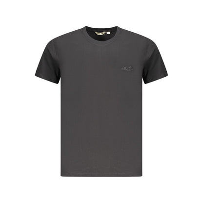 T-Shirt by Ellesse for men in cotton black showcases a fashionable silhouette, elegantly detailed with a fashionable and crew neckline for a sophisticated, high-fashion look.