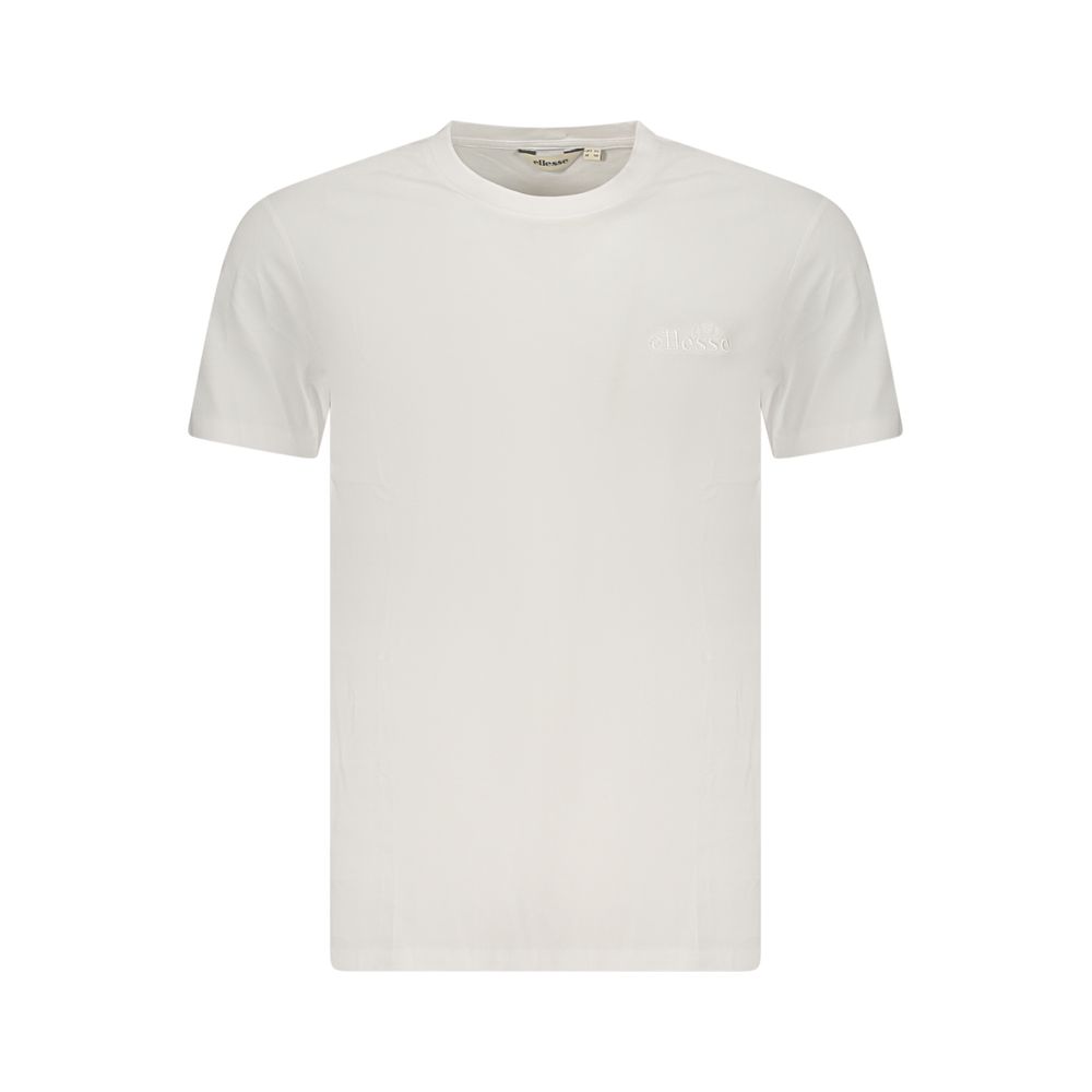 T-Shirt by Ellesse for men in cotton white showcases a chic silhouette, artfully detailed with a chic crew neckline and for a chic finish.