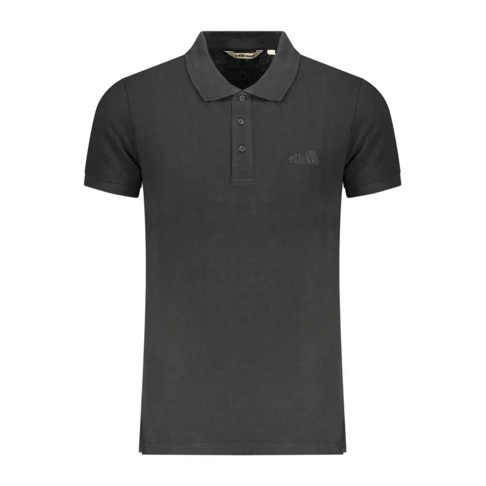 Polo Shirt by Ellesse for men in cotton black presents a sleek silhouette, featuring a refined and for a sleek finish.