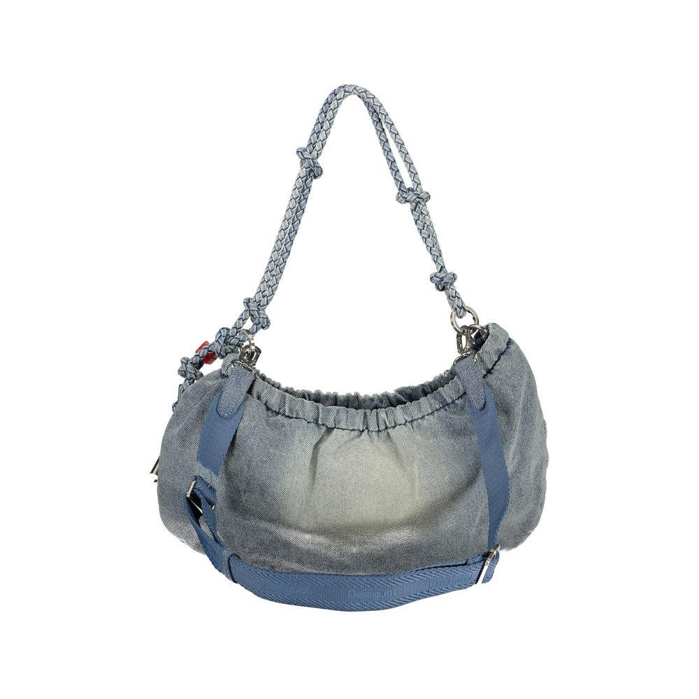 Handbag by Desigual for women in lyocell cotton blend azzurro, patterned & signature presents a ornamental silhouette, showcasing a secure , ample , and versatile adjustable-strap & handle for a ornamental finish.