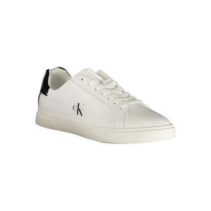 Sneakers by Calvin Klein for women in polyester polyurethane leather white features a sumptuous design, perfectly showcasing the sumptuous low-top style of this Crisp Women's Low-Top Polyester Polyurethane Leather Sneakers.