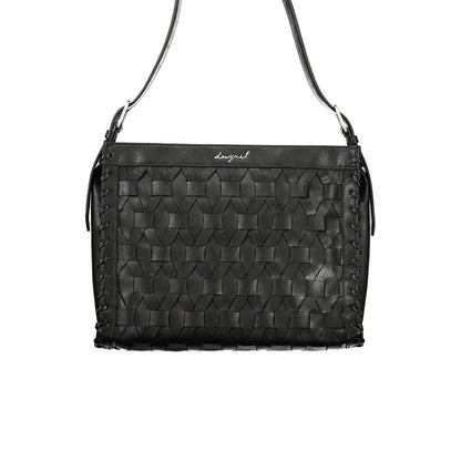 Handbag by Desigual for women in polyurethane black presents a ornamental silhouette, showcasing a secure , ample , and versatile for a ornamental finish.