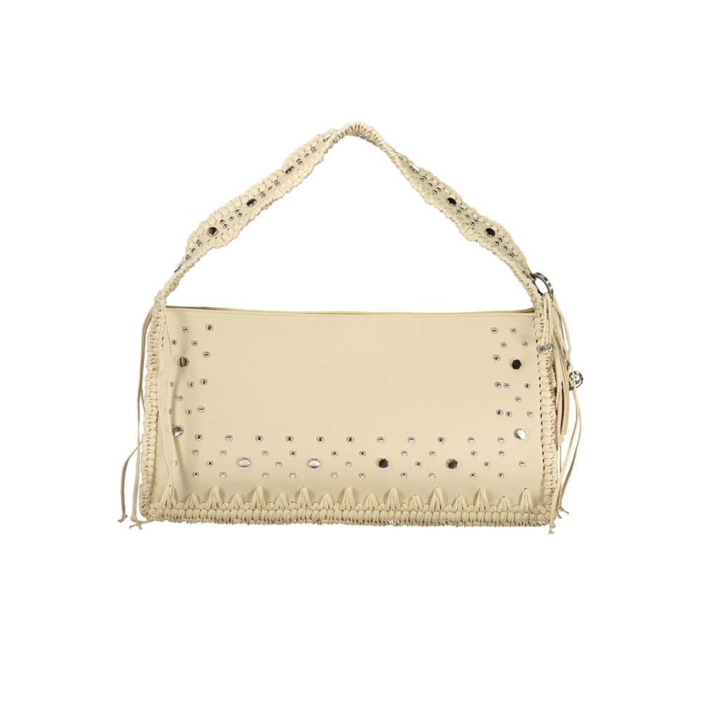 Handbag by Desigual for women in polyurethane beige features a refined silhouette, showcasing a secure , organized , and versatile for a refined finish.
