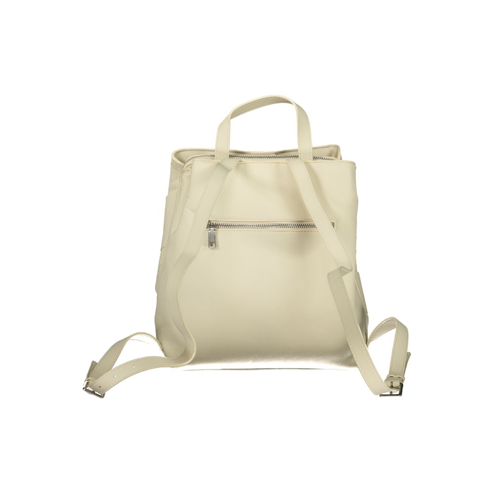 Backpack by Desigual for women in polyurethane white presents a stately Polyurethane Backpack design, showcasing a secure with ample built-in-compartments and versatile backpack-strap for a stately finish.