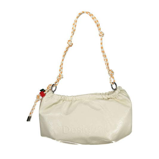 Handbag by Desigual for women in polyurethane white features a exquisite silhouette, showcasing a secure and exquisite with versatile for a exquisite finish.
