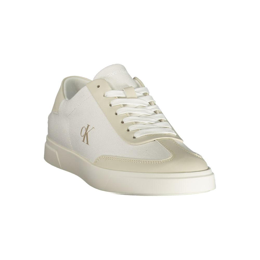 Athletic Sneakers by Calvin Klein for women in polyester white & print showcases an impeccable silhouette, defined by an impeccable athletic style design that perfectly captures the essence of the Women's Athletic Polyester Sneakers.