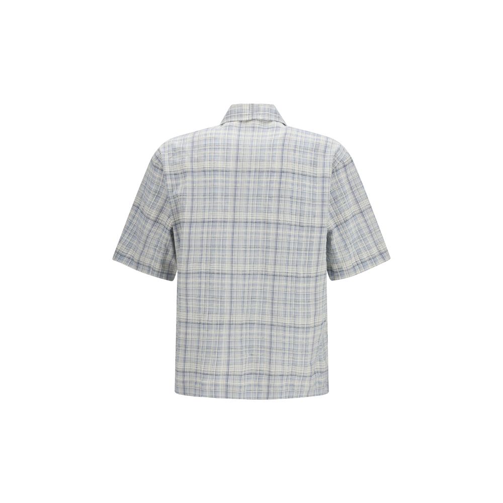 Shirt by Sunflower for men in stretch cotton blue, patterned & checked showcases a sleek silhouette, elegantly detailed with a sleek and for a sleek finish.