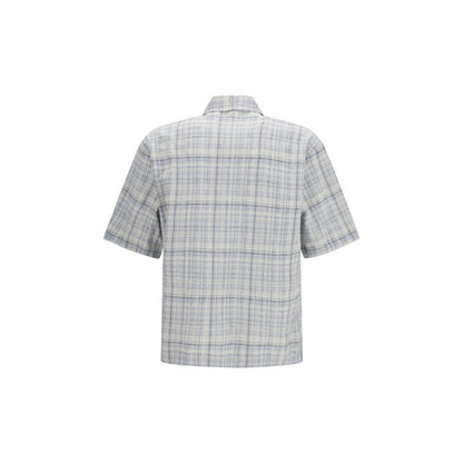 Shirt by Sunflower for men in stretch cotton blue, patterned & checked showcases a sleek silhouette, elegantly detailed with a sleek and for a sleek finish.