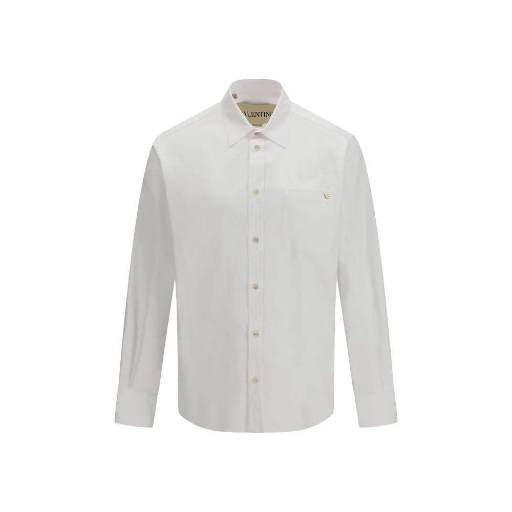 Dress Shirt by Valentino Garavani for men in cotton white features an polished silhouette, showcasing a sophisticated and long-sleeve detail for a truly polished finish.