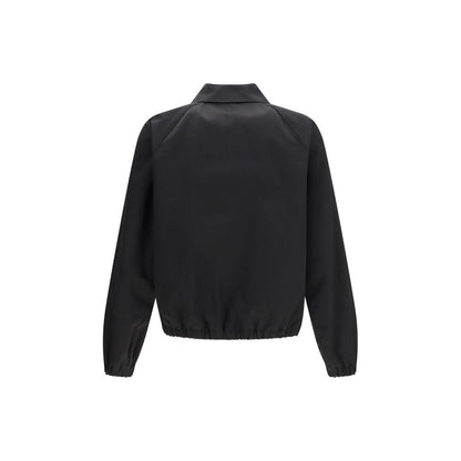 Bomber Jacket by Valentino Garavani for men in cotton black features an on trend silhouette, showcasing refined pockets and a sophisticated for a truly on trend finish.