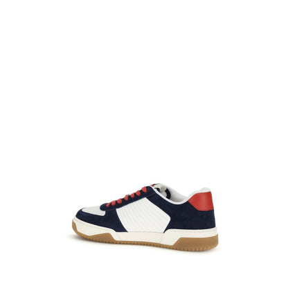Athletic Sneakers by Valentino Garavani for men in nappa bos taurus calf leather black, white & signature features an exquisite silhouette, showcasing the premium low-top style of the V Logo Men's Low Top Nappa Bos Taurus Calf Leather Athletic Sneakers with an exquisite finish.