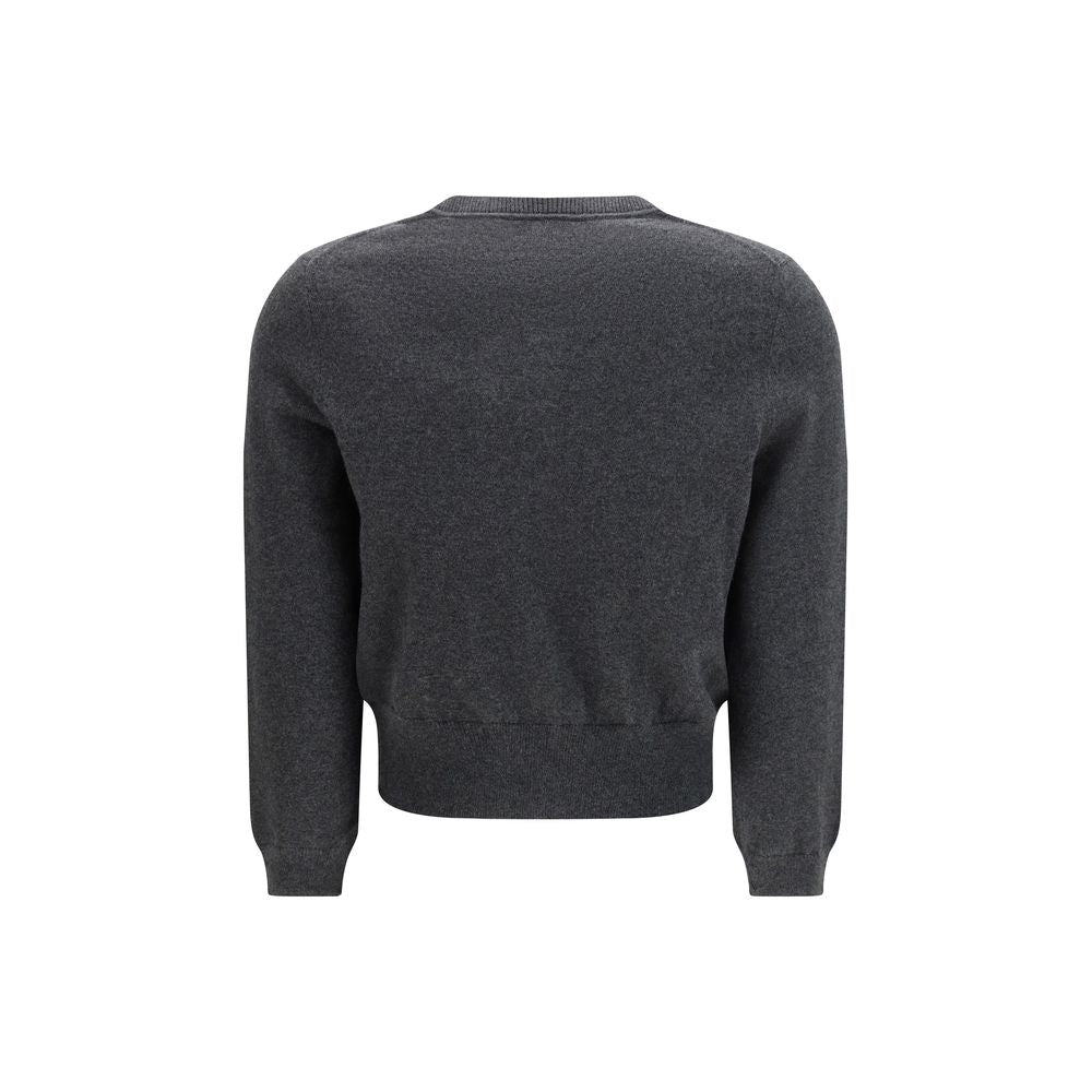 Cardigan by Isabel Marant Étoile for women in wool cotton gray & toile showcases a luxurious silhouette, meticulously detailed with a sophisticated crew neckline and for a refined finish.